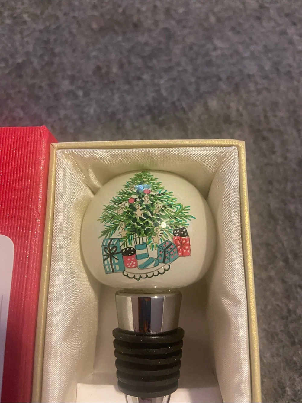 Pier 1 Imports Li Bien Christmas Bottle Stopper